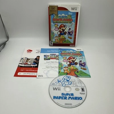 Super Paper Mario Nintendo Wii US version Tested complete Clean Disc 🔥 - Image 1 of 4