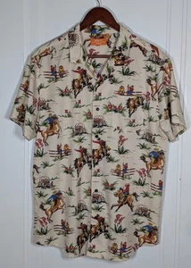 NEGATIVE SPACE camicia uomo grande cowboy western cavallo con bottoni manica corta - Foto 1 di 4