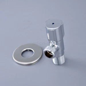1pcs Polished Chrome Fitting Bathroom Faucet Angle Stop Valve 1/2" Male aav018b - Picture 1 of 5