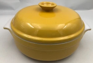 Emile Henry Casserole 84.20 Dutch Oven Vintage Yellow 10” Diameter - Picture 1 of 8