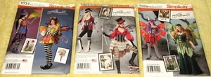 Lot 3 Simplicity 1034 1301 1550 Amy Brown Misses Fairy FANTASY Halloween Costume - Picture 1 of 8