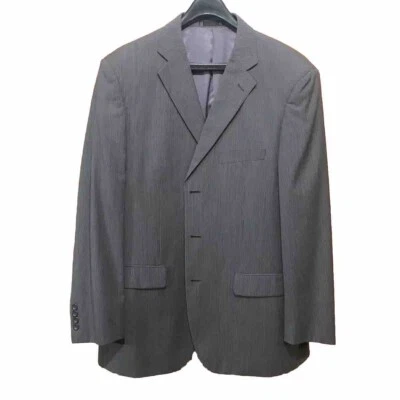 Hombres EMANUEL Emanuel Ungaro Traje Chaqueta Blazer Abrigo Deportivo 44R Lt Gris Rayas Foto 1 de 4
