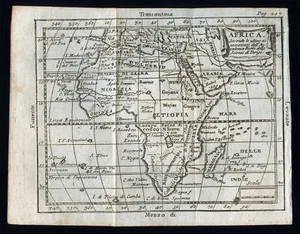 old and original engraved MAP-AFRICA 18 Th. - Picture 1 of 1