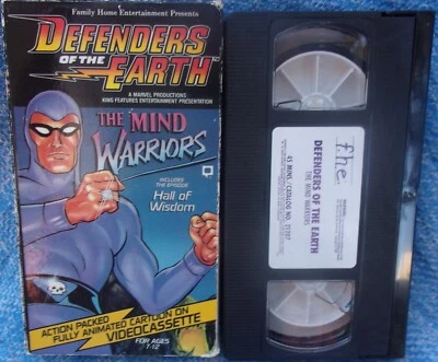 Defenders Of The Earth VHS Video Mind Warriors Hall Of Wisdom Marvel FHE King - Image 1 of 4