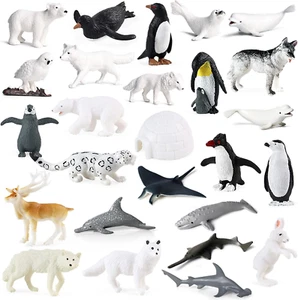 26PCS Mini Sea Animal Figures, Realistic Arctic Animals Figurines, Plastic Ocean - Picture 1 of 12