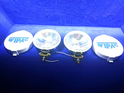 MINI FAROS ANTINIEBLA CLÁSICOS WIPAC CROMADOS 5 1/2 PULGADAS CON CUBIERTAS - Imagen 1 de 4