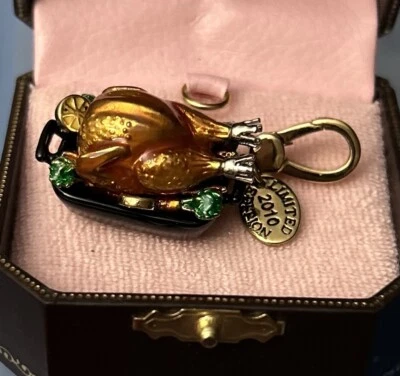 Novo Berloque de Turquia Juicy Couture LTD ED 2010 4 Pulseira ou Colar B/caixa - Imagem 1 de 3