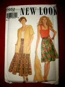 Miss New Look 6052 Pattern Full Skirts Top Jacket UNCUT Size 8-10-12-14-16-18 - Picture 1 of 3