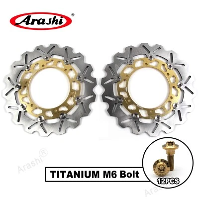 Rotor de freno delantero M6 pernos para Yamaha XJR 1300 1999 - 2017 FJR 1300 2001 - 2004 Foto 1 de 4