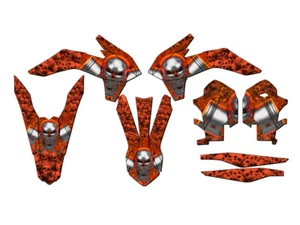 2013-2014 SXF FLAMING ENGRANAJE Orange Senge Kit de gráficos compatible con KTM - Imagen 1 de 4
