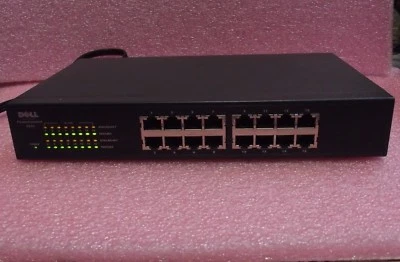 DELL Power Connect 2216 External 16 Port 10/100 Network Fast Ethernet Switch  - Image 1 of 4