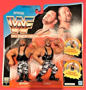 VINTAGE HASBRO 1991 WWF WWE BUSHWHACKERS BUTCH & LUKE 2-PACK FIGURE GORGEOUS - Picture 1 of 2