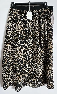 Dress Barn Leopard Animal Print Lined Flowy Skirt Women’s XL - Image 1 of 4