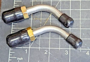 (2) 6AN AN6 Male Swivel To 3/8” Push-On Hose Barb Adapter 45°Elbow Fitting [B1S2 - Picture 1 of 7