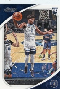 Anthony Edwards 2020-21 Absolute Memorabilia Basketball Rookie # 59 Timberwolves