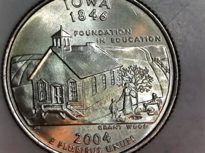 2004-P Iowa State Washington Quarter  UNC US MINT ROLL - Image 1 of 4