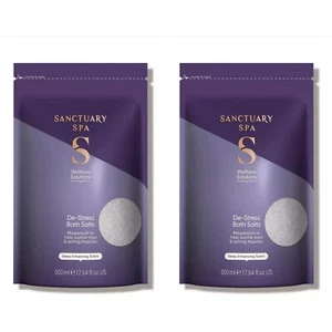 Sanctuary Spa Bath Salts De-Stress Soothing Sleep Enhancing Scent 500g-2 Pack - Picture 1 of 2