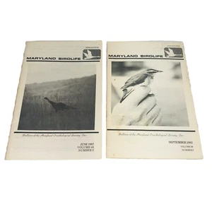 2 lot Maryland Birdlife Vol 39 #3 & Vol 43 #2 Maryland Ornithological Society - Picture 1 of 11