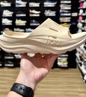 😎Hoka Unisex Ora Recovery Slide 3 Sandalias 1135061 'Vainilla' Talla: Hombres 14~Mujeres 16 Foto 1 de 4