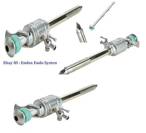 Cánula laparoscópica Trocar 11 mm punta piramidal M/reductor de válvula funcional 4 piezas - Imagen 1 de 6