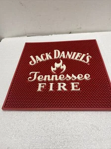 Jack Daniels Tennessee Fire   Rubber Bar Mat    16" by 16"  BM-04 - Picture 1 of 5