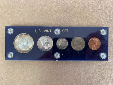 1953 US Mint Silver Proof Set, in old Capital Holder with Great Toning Cover
