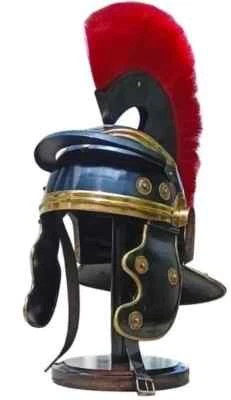 "Roman Centurion Helmet - Large Gallic Helmet with Red Crest for Collectors" - Image 1 of 4