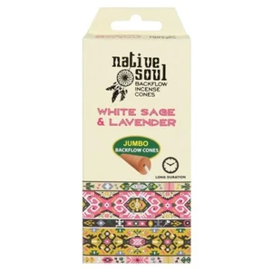 Native Soul White Sage & Lavender Jumbo Backflow Incense Cones - Picture 1 of 2