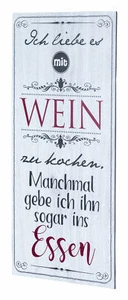 Wandbild 20x40cm Küchendeko Küche Wein Spruch Deko Wandschild Bild Wanddeko - Bild 1 von 6