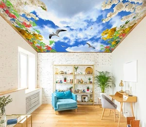 3D Simple Flowers G3691 Ceiling WallPaper Murals Wall Print Decal Deco Erin 2023 - Picture 1 of 5