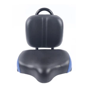 Universal Bicycle Seat Large Comfort Wide Saddle Seat With Back Rest Cushion HOT - Picture 1 of 36
