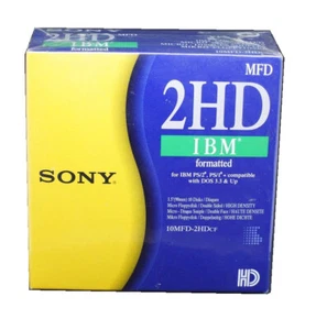10 Stück SONY 2HD MFD 3,5" Floppy Disketten IBM Formatiert 10MFD-2HDCF Neu & OVP - Bild 1 von 1