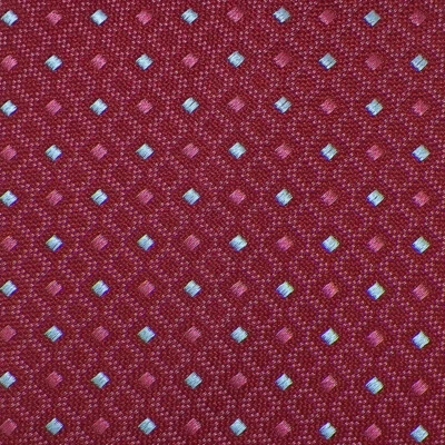 David Donahue 男式勃艮第几何手工自尖编织丝绸领带全新带标签 — 第 1/3 张图片