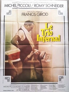 LE TRIO INFERNAL/FRANÇIS GIROD/ROMY SCHNEIDER/MICHEL PICCOLI/AFFICHE 120x160 CM - Picture 1 of 1