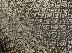 Braun & Gold Thai Seide traditioneller Stoff Hochzeitskleid Damast Muster 40 Fuß drapiert - Bild 1 von 5
