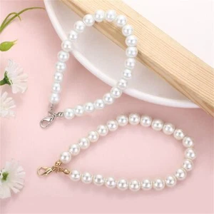 Beaded Pearl Lanyard Hanging Cord Phone Case Chain Handbag Belt - Zdjęcie 1 z 14