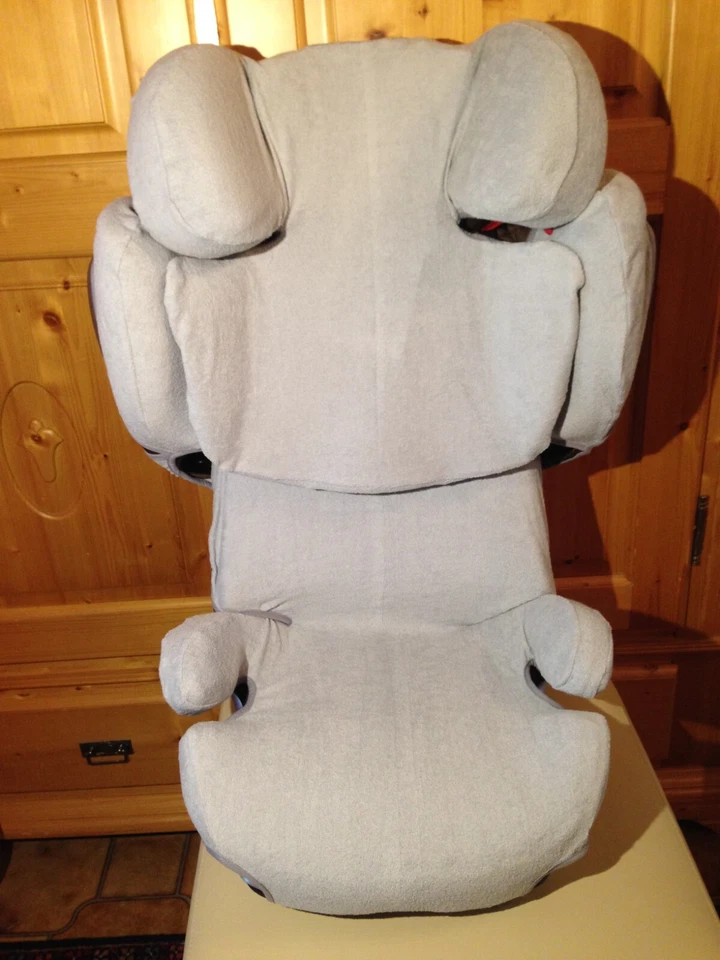 Sommerbezug Schonbezug Frottee für Cybex SOLUTION T I-Fix NEU blaugrau - Bild 1 von 1