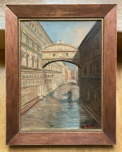 Motiv aus Venedig Sign. Bogtsich 1913? Mit Rahmen:40,8x51,4 cm Motiv: 31x41,5 cm - Picture 1 of 5