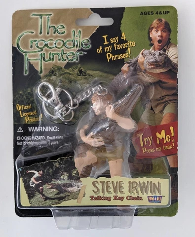 Crocodile Hunter Steve Irwin Talking Key Chain.NEW, needs battery. Free Shipping Cover