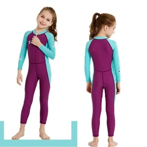 Kids Beach Diving Skin One Piece Swimsuit quick-dry Sun Protective Swimming Suit - Picture 1 of 22