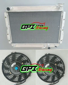 Aluminum Radiator+Fans For 1981-1990 Toyota Land Cruiser FJ60 FJ65 4.0L 4.2L L6 - Picture 1 of 10
