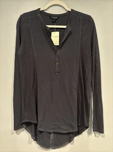 NWT Lucky Brand Charcoal Gray Women's Tunic Shirt Small - Picture 1 of 6