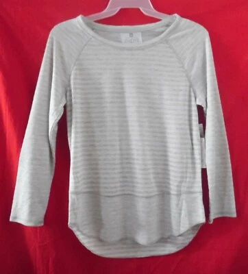 -TOP BLANCO GRIS SALÓN O PIJAMA SOLO KAREN NEUBURGER MANGA LARGA RAYAS GRANDE Foto 1 de 2