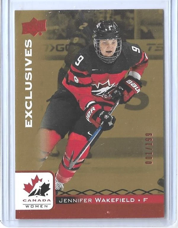2017 UPPER DECK CANADA WOMEN JENNIFER WAKEFIELD CARD #18 ~ 001/199 ~ UNIQUE 1ST - Image 1 of 2