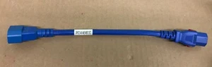 WELL SHIN Heavy Duty CPU/PDU Locking Power Cord - C14 to C13 - 15 Amp - 1FT BLUE - Picture 1 of 3