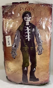 Skeleton Pirate Kids Costume Size Large 12-14 Halloween Cosplay - Picture 1 of 7
