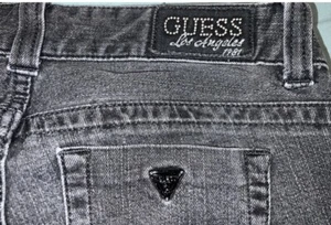 Vintage Y2k Guess Low Rise Jeans 27 Mcbling Trashy Grunge skinny jean - Picture 1 of 5