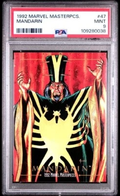 1992 Marvel Masterpieces #47 Mandarin PSA 9 MINT - Freshly Graded! - Image 1 of 2