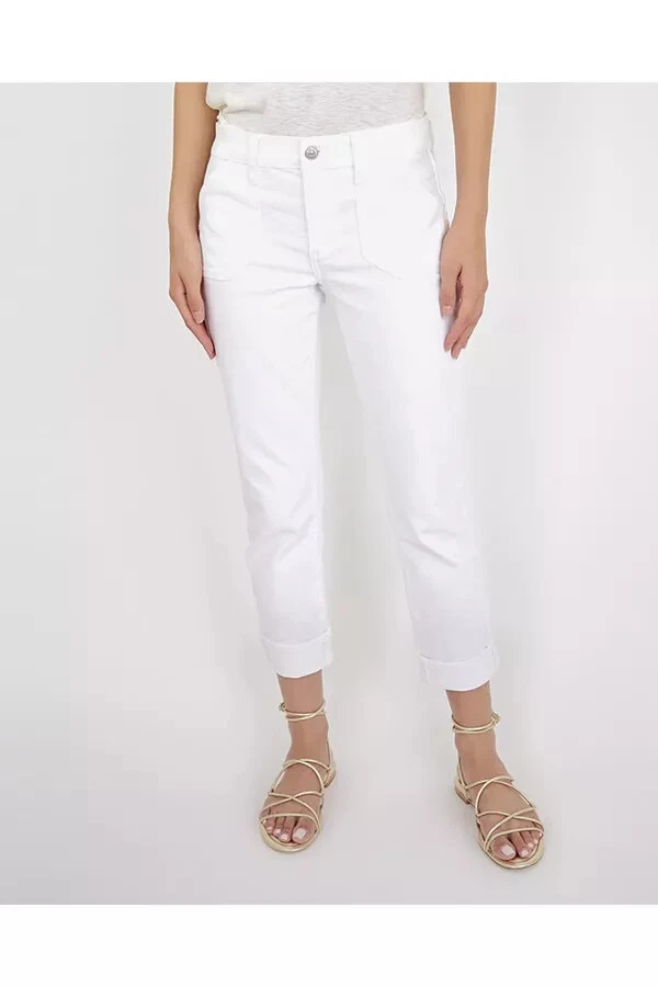 Parche de moda PAIGE Brigitte para mujer - Jeans blancos nítidos talla 34 Foto 1 de 4