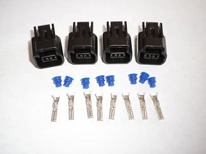 Set 4 CBR / GSXR / Hayabusa 4 Denso Pencil Coil Connectors Honda Suzuki Yamaha - Bild 1 von 1
